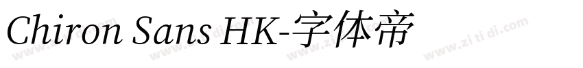Chiron Sans HK字体转换